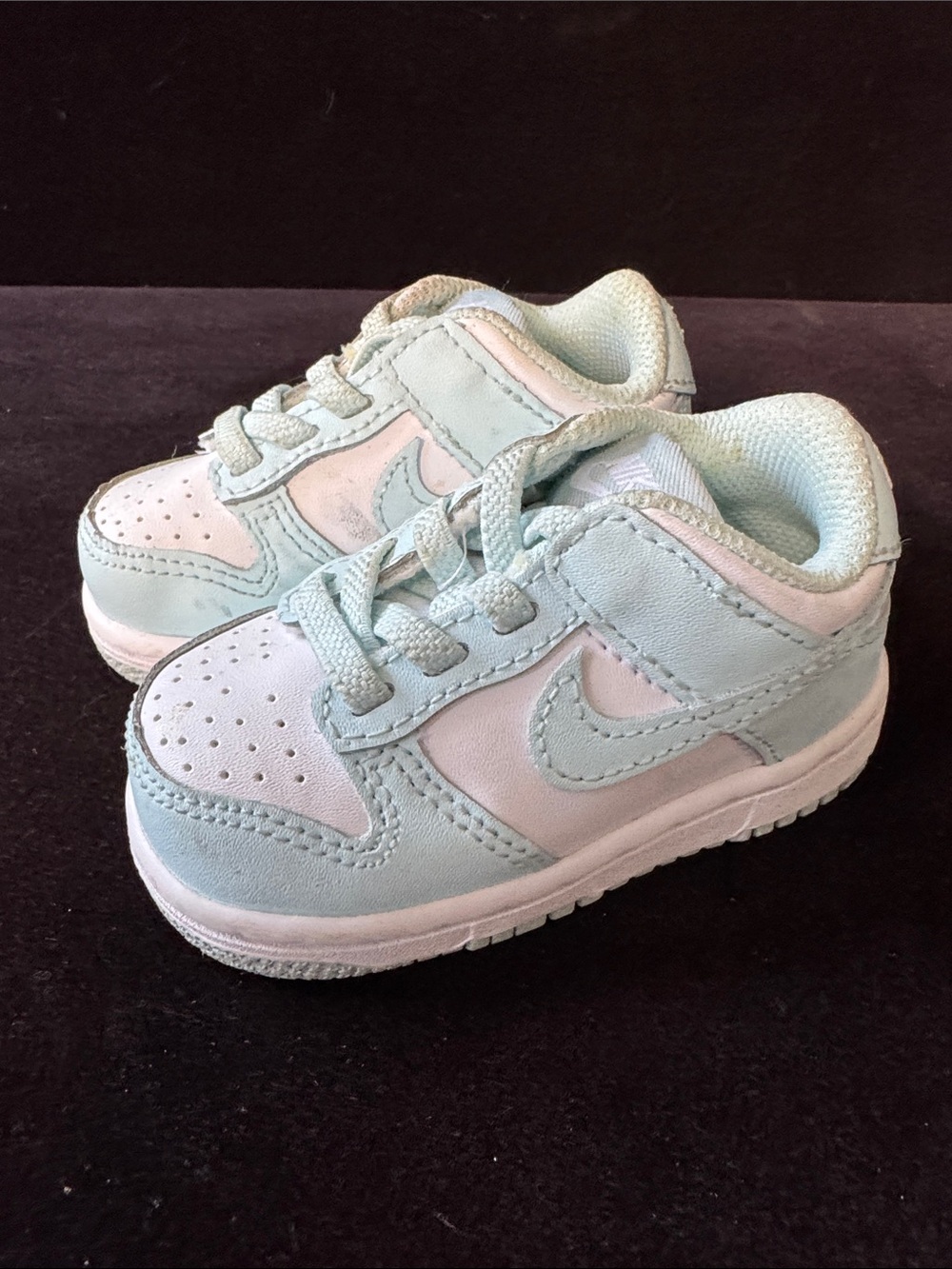 Nike Dunk Low Toddler Glacier Blue White Size 4C - Excellent Condition